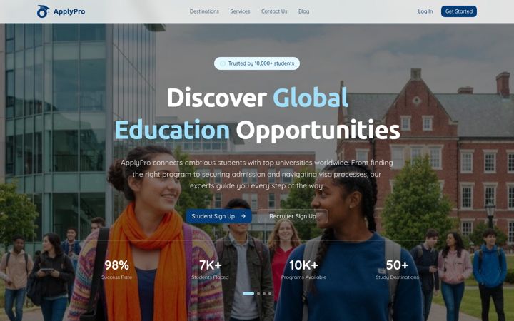 Screenshot of applyproedu.com