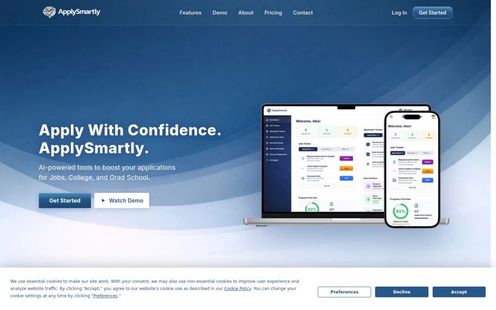 Screenshot of applysmart.app