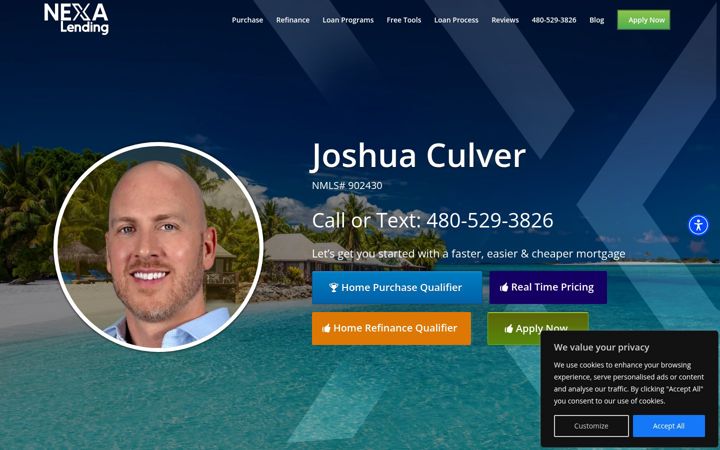 Screenshot ta' applywithjoshculver.com
