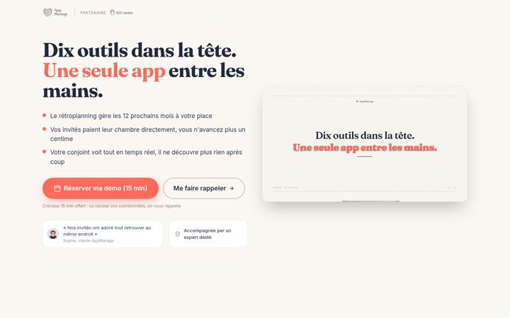 Screenshot of appmariage.com