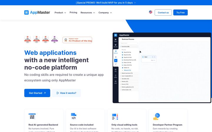 Screenshot of appmaster.io