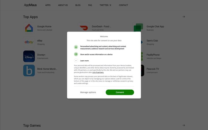 Screenshot of appmaus.com