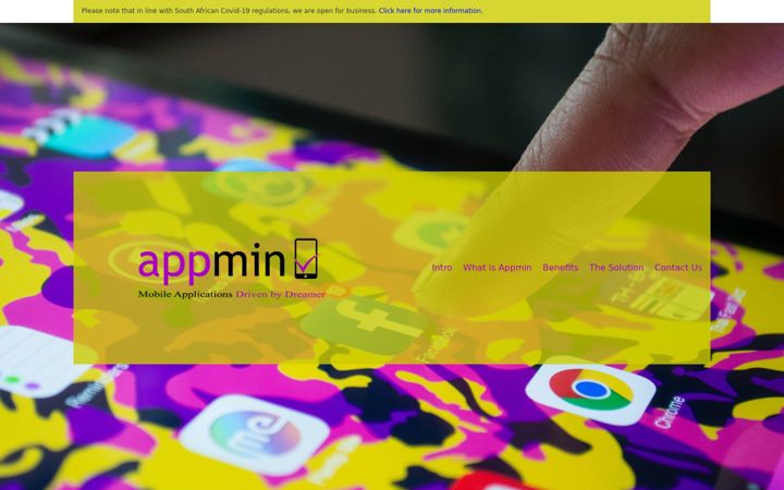 Screenshot ta' appmin.co.za