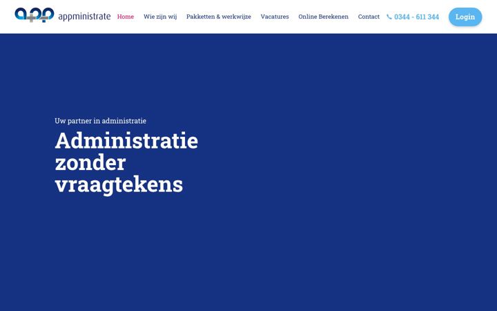Screenshot of appministrate.nl