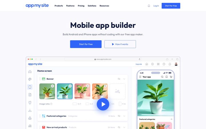 Screenshot of appmysite.com