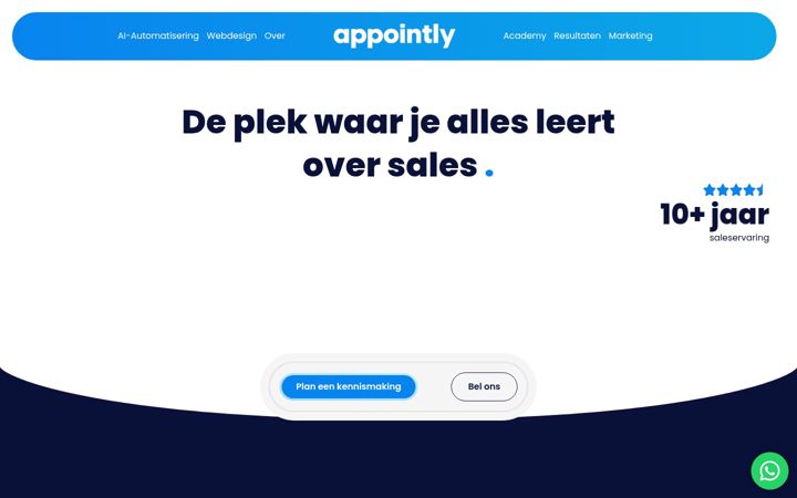 Screenshot of appointly.nl