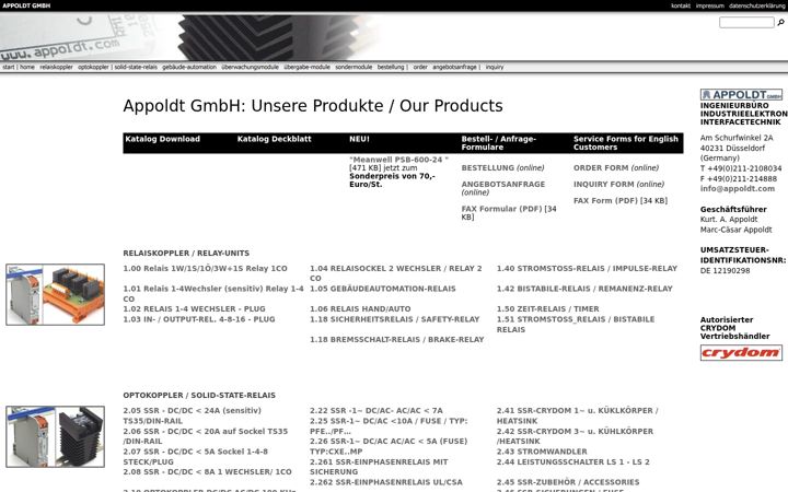 Screenshot of appoldt.com