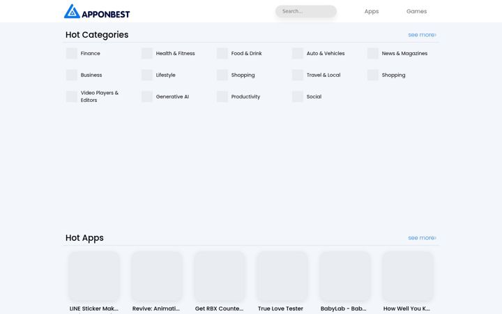 Screenshot του apponbest.com