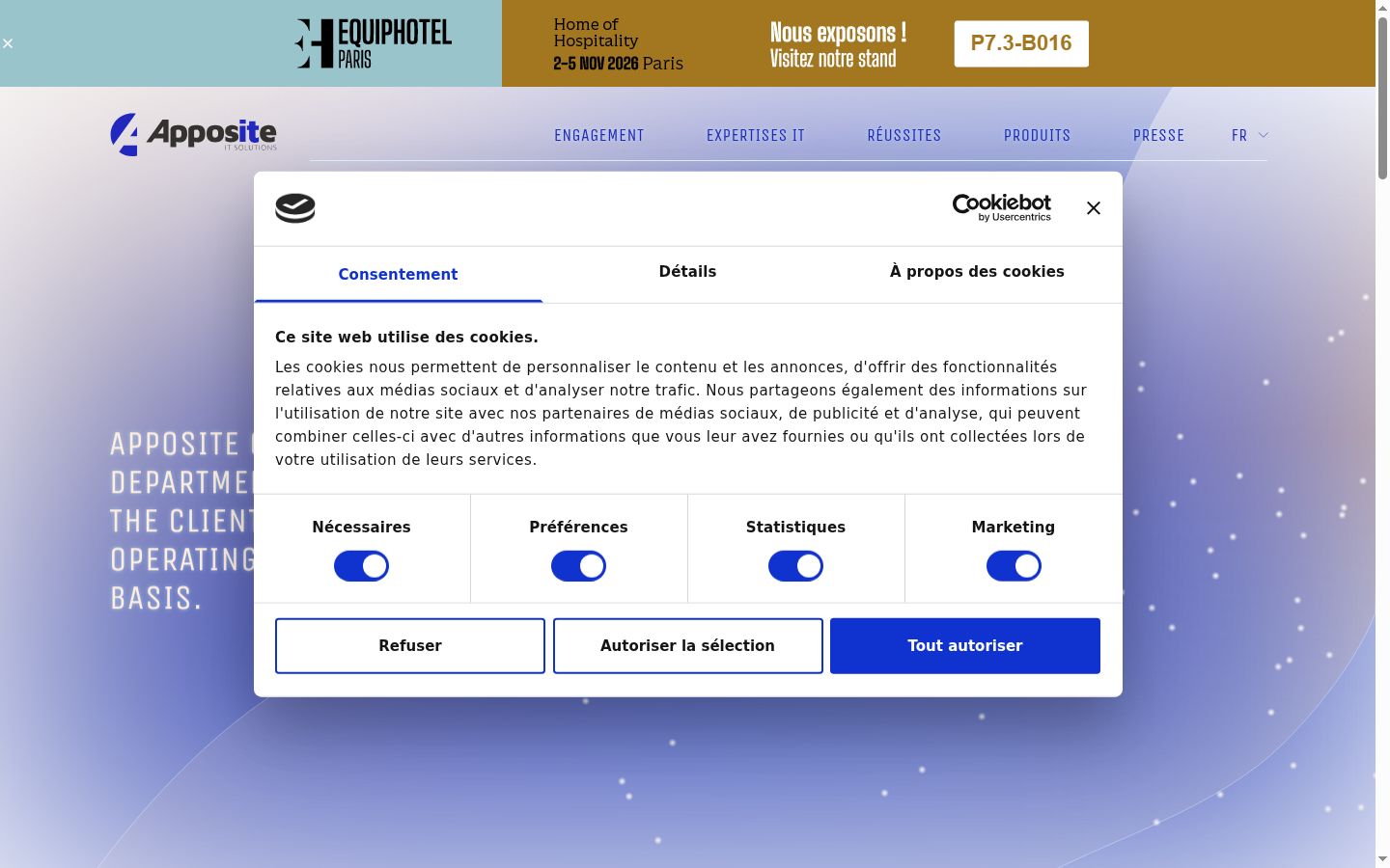 Screenshot tal-banner tal-kunsens muri qabel kwalunkwe interazzjoni