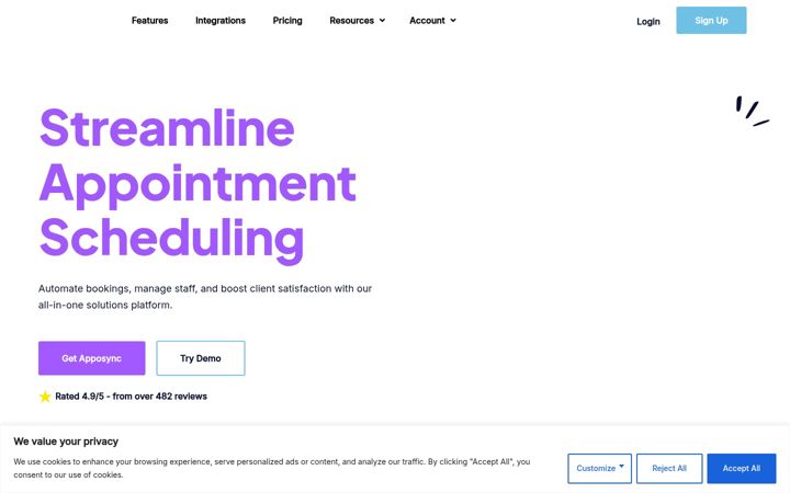 Screenshot of apposync.com