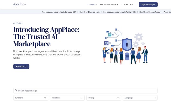 Captură de ecran a appplace.ai