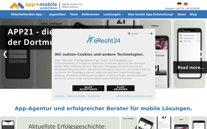 Screenshot of appplusmobile.de