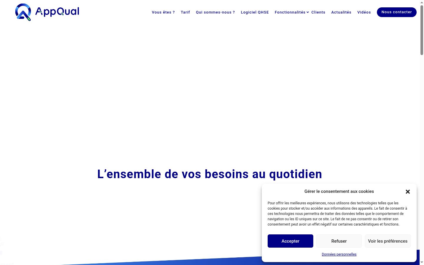Screenshot tal-banner tal-kunsens muri qabel kwalunkwe interazzjoni