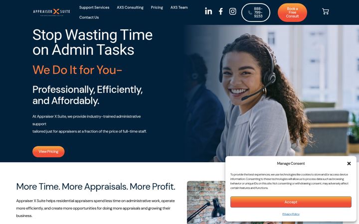 Screenshot of appraiserxsuite.com