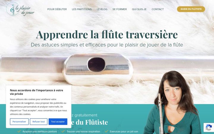 Screenshot of apprendre-la-flute-traversiere.com