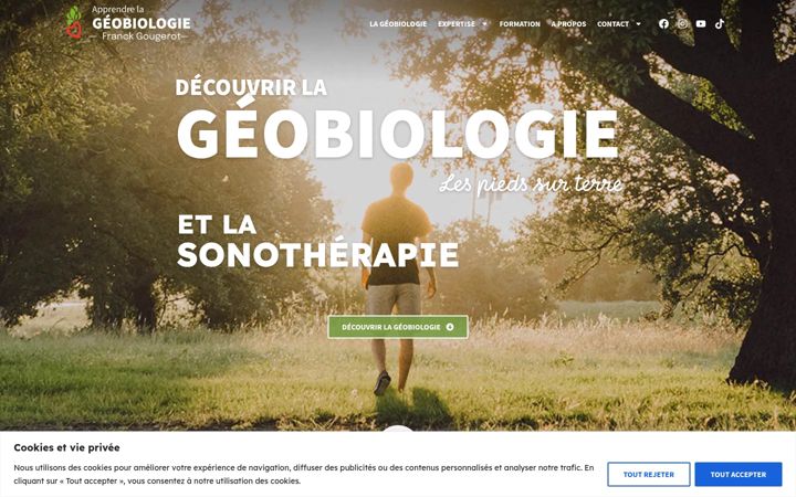 Screenshot of apprendre-la-geobiologie.fr