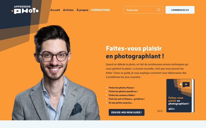Screenshot of apprendre-la-photo.fr