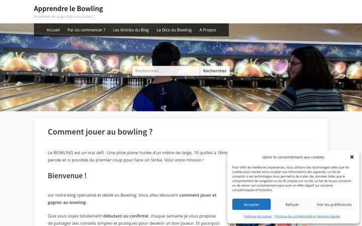 Screenshot of apprendre-le-bowling.com