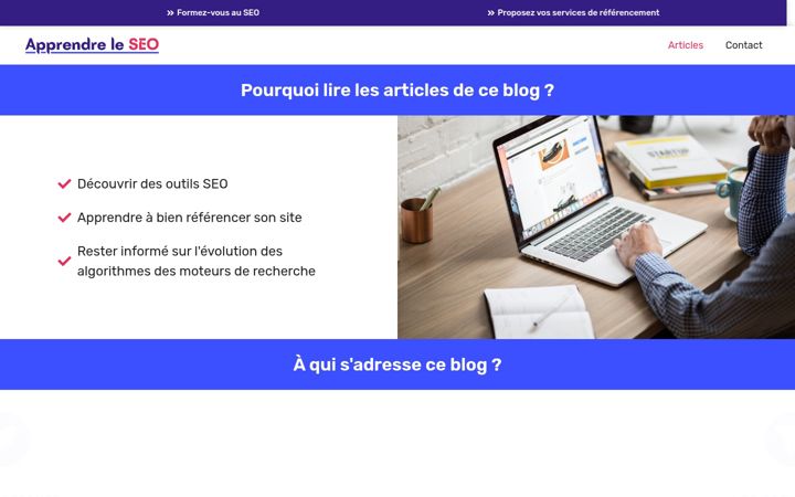 Snímek obrazovky apprendre-le-seo.xyz