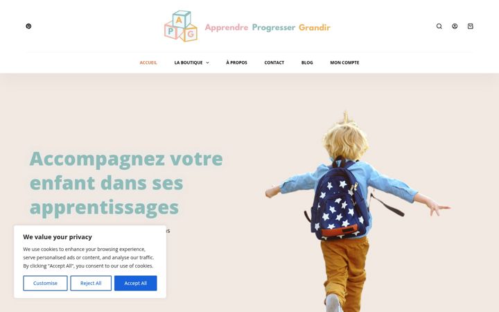 Screenshot of apprendre-progresser-grandir.com