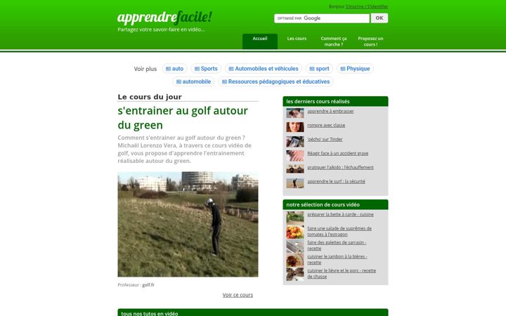 Screenshot of apprendrefacile.com