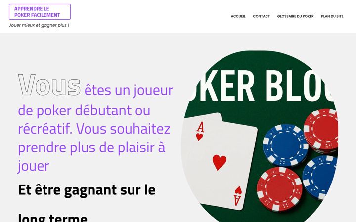 Kuvakaappaus sivustosta apprendrelepokerfacilement.com