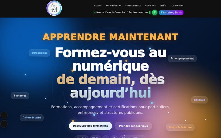 Screenshot of apprendremaintenant.com