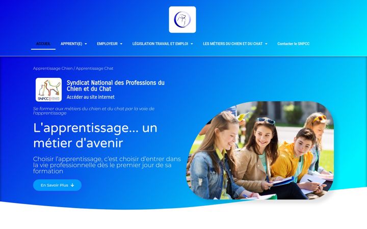 Screenshot of apprentissagechienchat.com