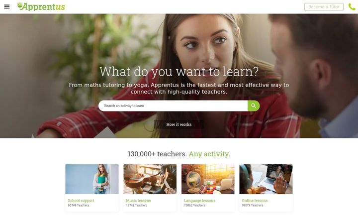 Screenshot of apprentus.com