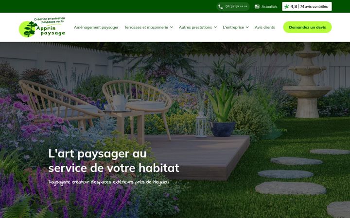 Screenshot of apprin-paysages.com