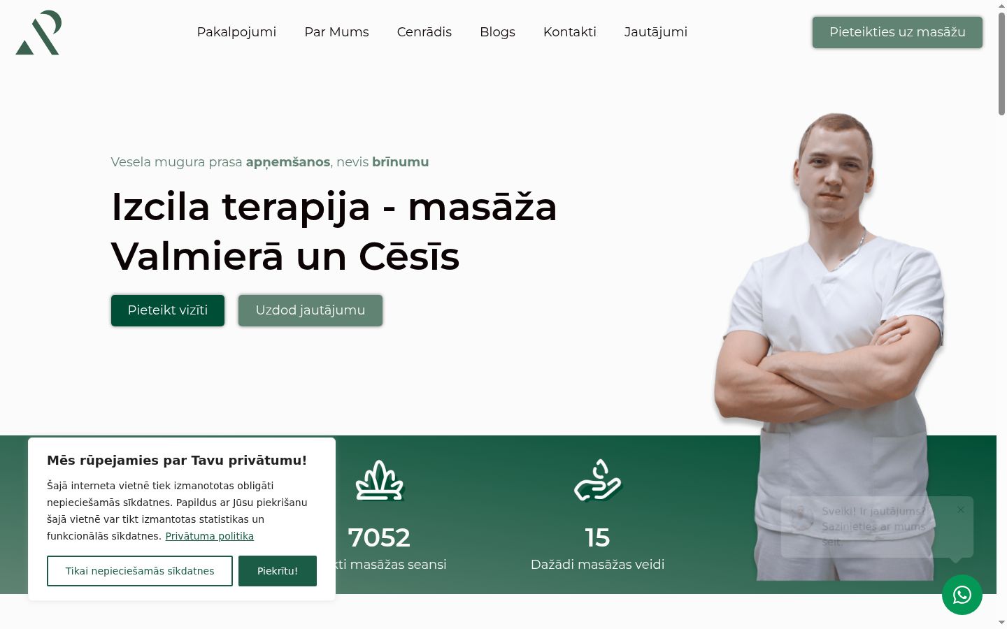 Screenshot tal-banner tal-kunsens muri qabel kwalunkwe interazzjoni