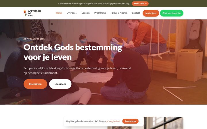 Screenshot of approachoflife.nl