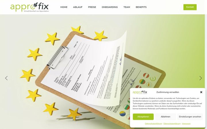 Screenshot of approfix.eu
