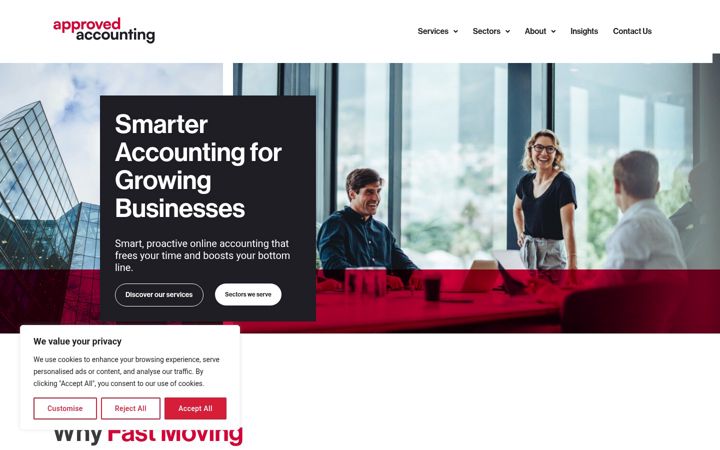 Screenshot ta' approved-accounting.co.uk