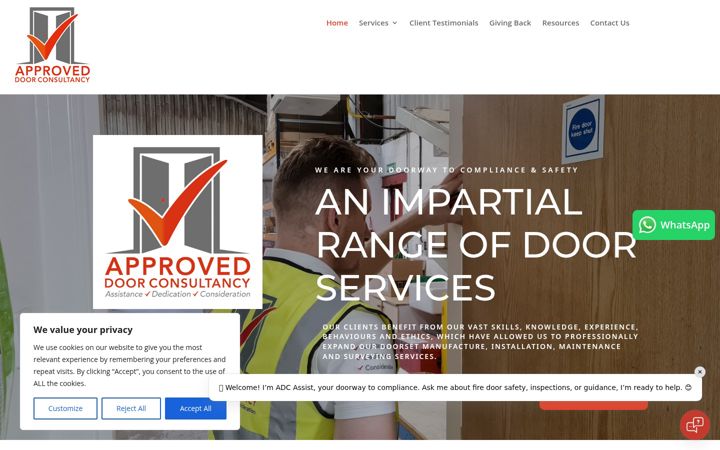 Screenshot of approved-door-consultancy.co.uk