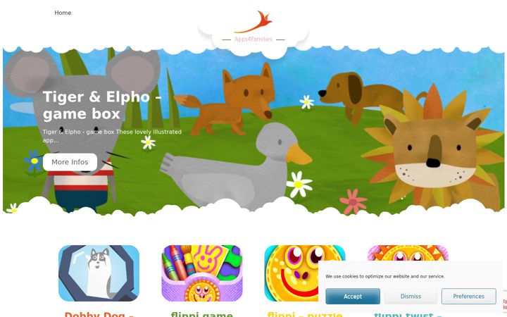 Screenshot of apps4families.com