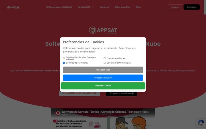 Képernyőkép: appsat.net