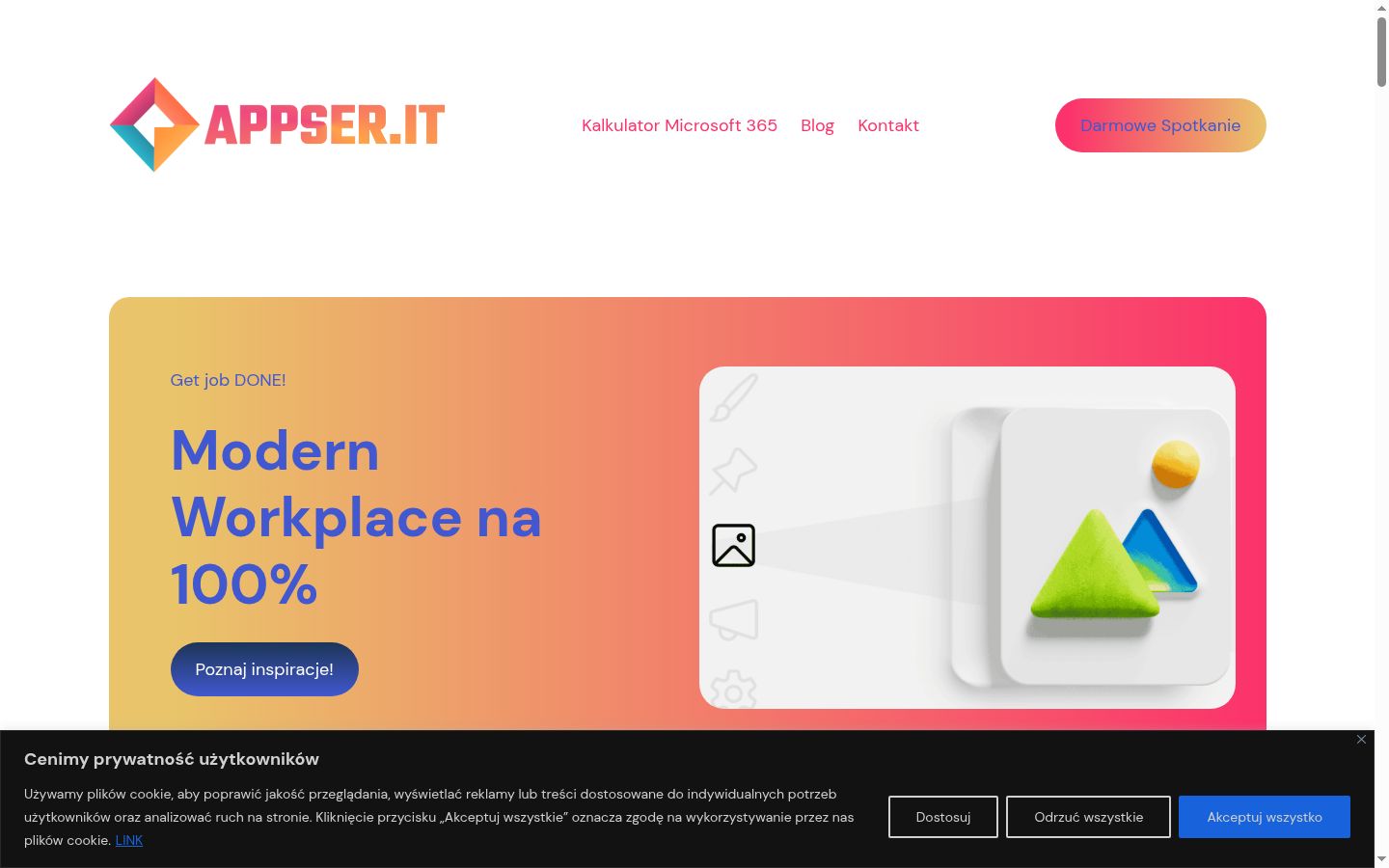 Képernyőkép a bármilyen interakció előtt megjelenő hozzájárulási bannerről