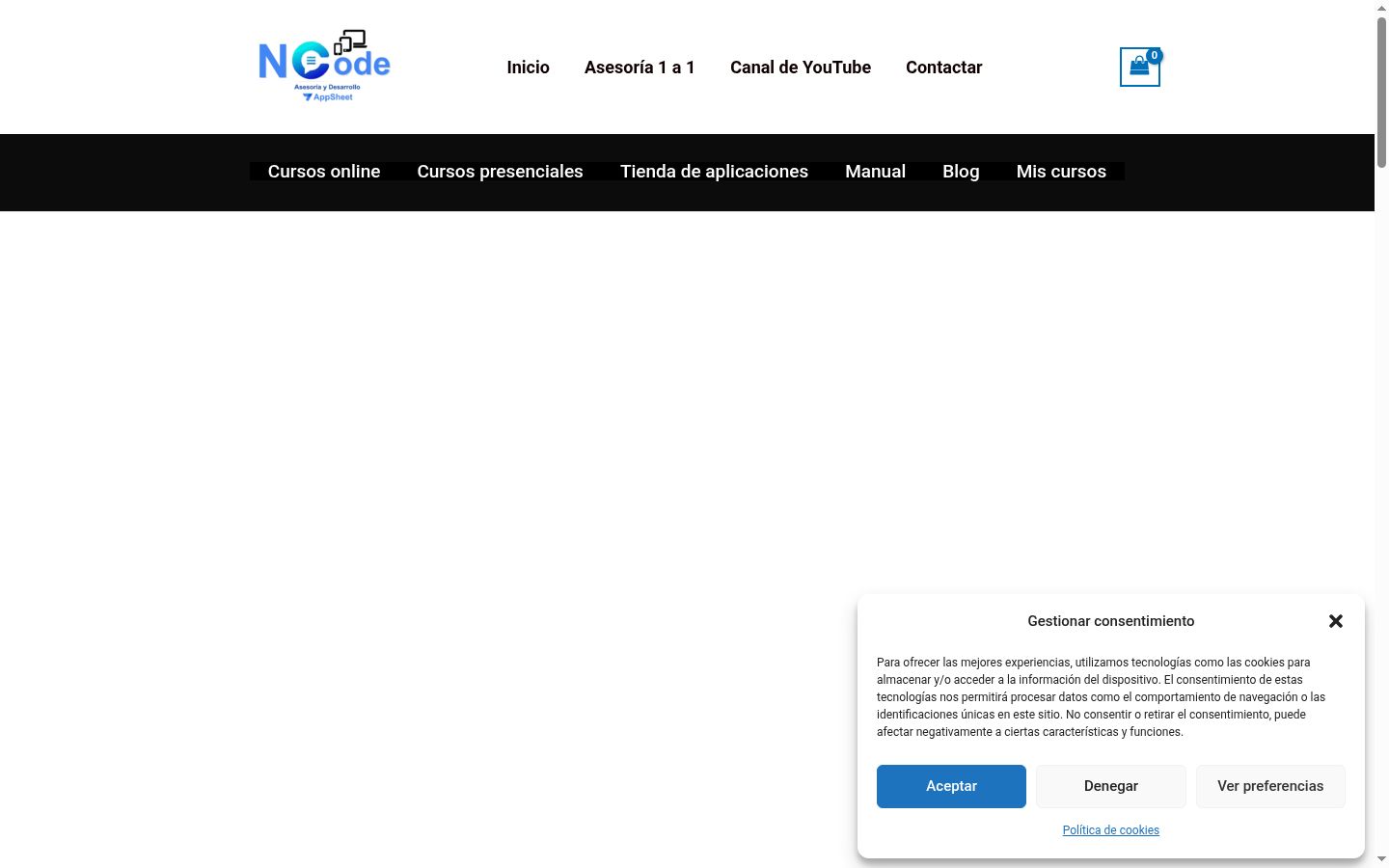 Screenshot tal-banner tal-kunsens muri qabel kwalunkwe interazzjoni