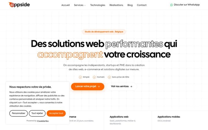 Screenshot of appside.be