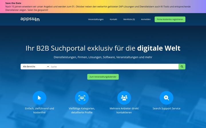 Screenshot of appsin.de