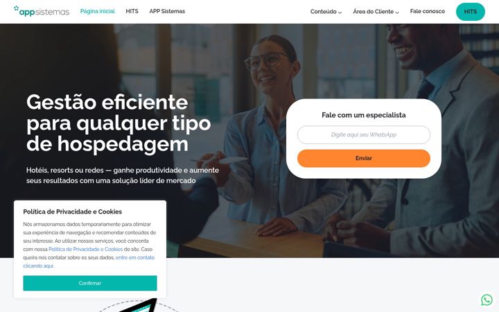 Screenshot ta' appsistemas.com.br