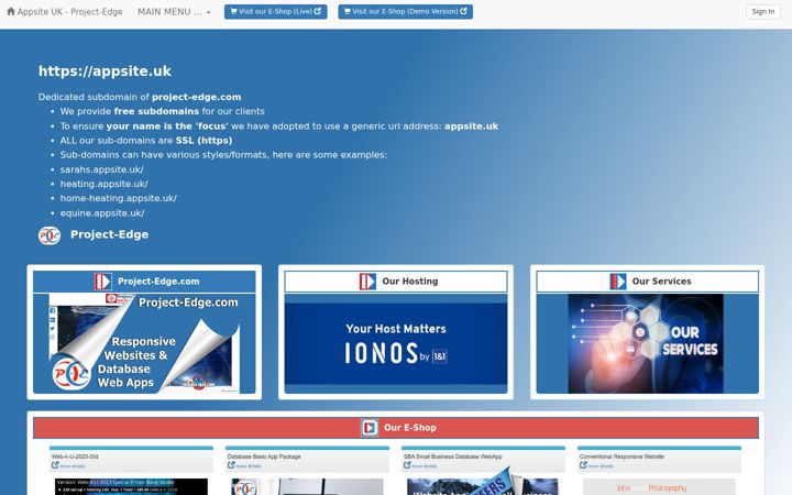 Screenshot of appsite.uk
