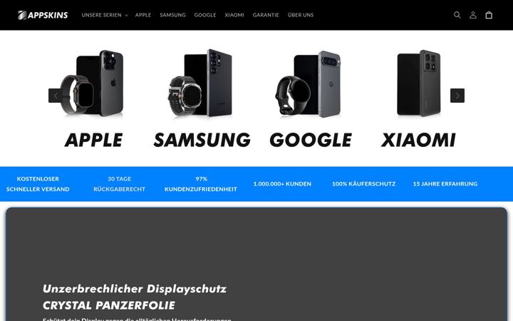 Screenshot of appskins.eu