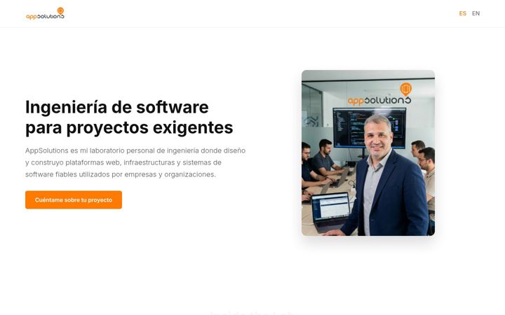 Screenshot of appsolutions.es