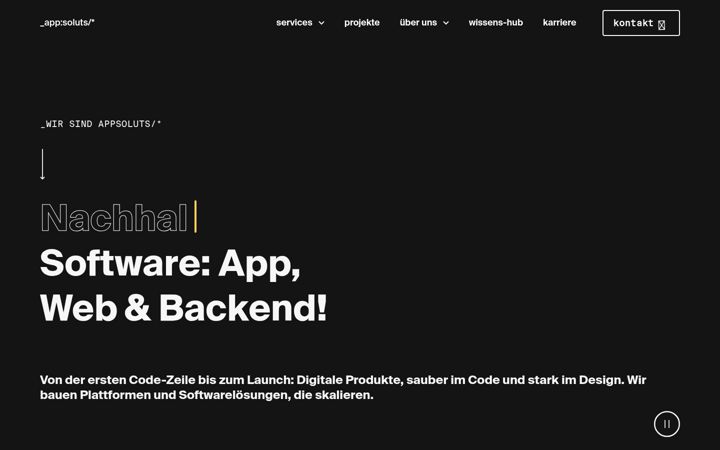 Screenshot von appsoluts.de