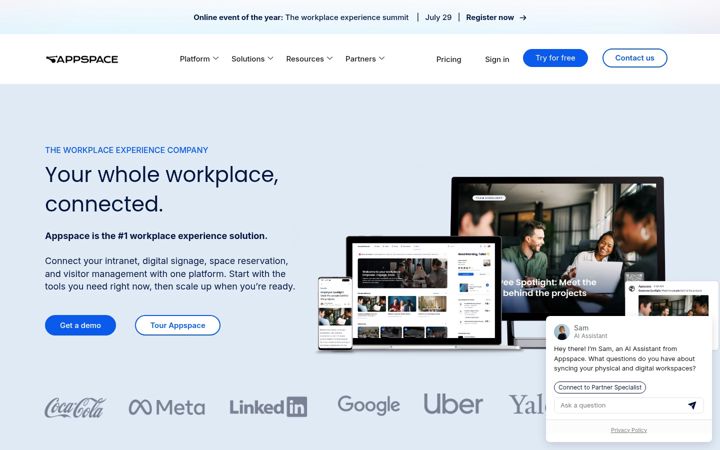 Zrzut ekranu appspace.com