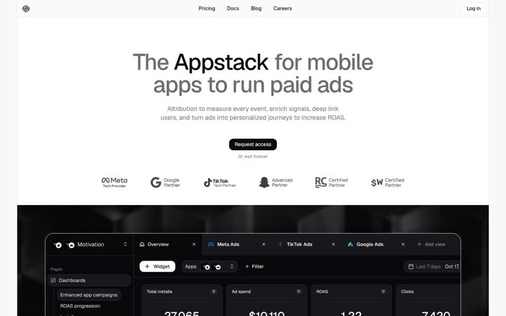 Skærmbillede af appstack.tech