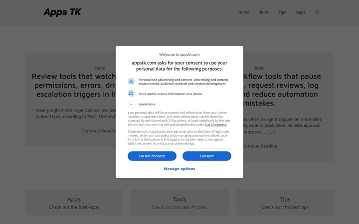 Screenshot of appstk.com