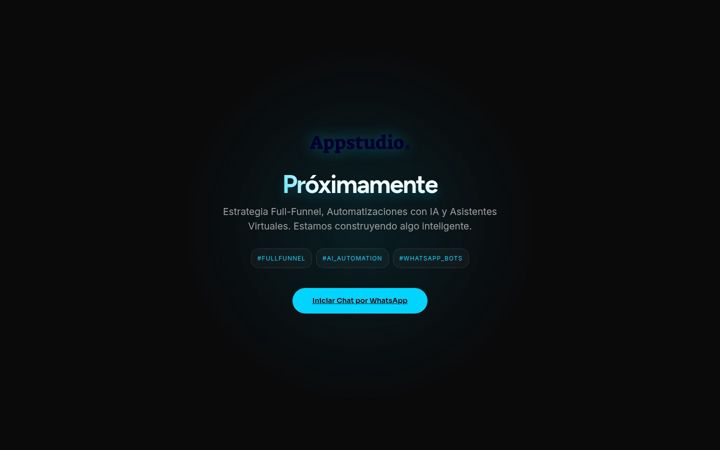 Screenshot stránky appstudio.es